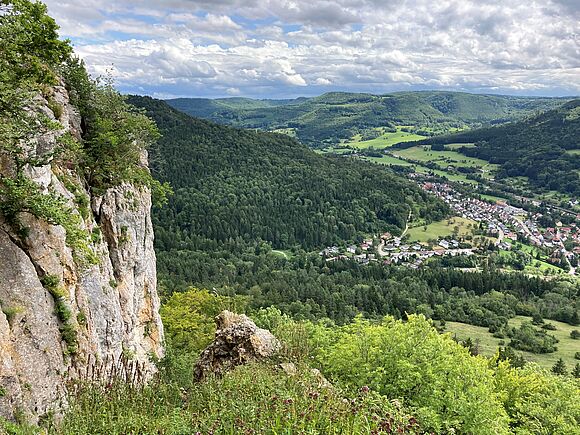 Blick ins Tal nähe Ruine Schalksburg